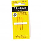 John James Cross Stitch Tapestry Gold Needles Size 24 3ct