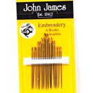 John James Embroidery Needles Size 3/9 John James Embroidery Needles Size 3/9