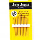 John James Embroidery Ball PoInt Needles Assorted Sizes 3/7
