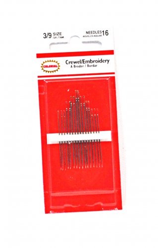 Colonial Embroidery Needles Size 3/9