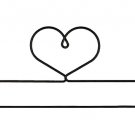 Ackfieldwire Heart 24 Inch Split Bottom Craft Holder