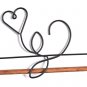 Ackfieldwire Heart With Dowel 12 Inch Hanger