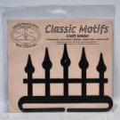 Classic Motifs 6 Inch Iron Fence Split Bottom Craft Holder