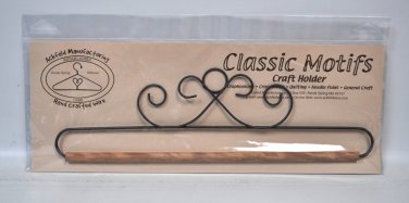 Classic Motifs 12 Inch Gray French Curl Fabric Holder