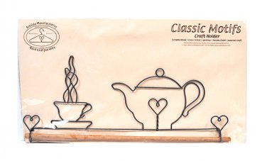 Classic Motifs Teapot 16 Inch Fabric Holder With Dowel