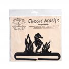 Classic Motifs Seahorse 6 Inch Charcoal Split Bottom Craft Holder