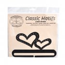 Classic Motifs Stitched Hearts 6 Inch Charcoal Split Bottom Craft Holder Classic Motifs Stitched Hearts 6 Inch Charcoal Split Bottom Craft Holder