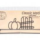 Classic Motifs Pumpkin and Fence 12 Inch Split Bottom Craft Holder