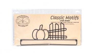 Classic Motifs Pumpkin and Fence 12 Inch Split Bottom Craft Holder