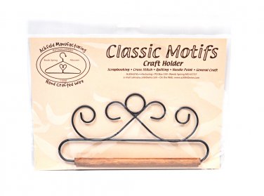 Classic Motifs French Curl 6.5 Inch Fabric Holder With Dowel