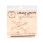 Classic Motifs White Snowflake 6 Inch Fabric Holder With Dowel