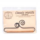 Classic Motifs Double Scroll 8 Inch Fabric Holder With Dowel