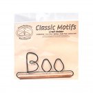 Classic Motifs Boo 6 Inch Fabric Holder With Dowel