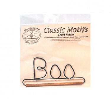 Classic Motifs Boo 6 Inch Fabric Holder With Dowel