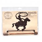 Classic Motifs Cowboy On Horse 7.5 Inch Fabric Holder With Dowel