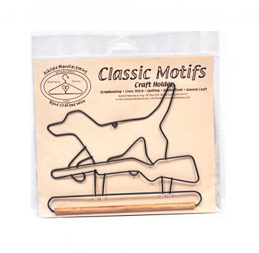 Classic Motifs Hunting Dog 6 Inch Fabric Holder With Dowel