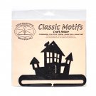 Classic Motifs Haunted House 6 Inch Charcoal Split Bottom Craft Holder Classic Motifs Haunted House 6 Inch Charcoal Split Bottom Craft Holder
