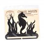 Classic Motifs Seahorse 8 Inch Charcoal Split Bottom Craft Holder