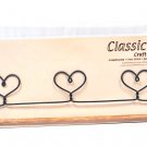 Classic Motifs Three Hearts 15 Inch Fabric Holder With Dowel