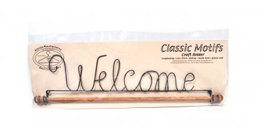 Classic Motifs Welcome 16 Inch Fabric Holder With Dowel
