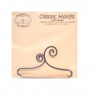 Classic Motifs Double Scroll 4 Inch Fabric Holder With Dowel Classic Motifs Double Scroll 4 Inch Fabric Holder With Dowel