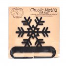 Classic Motifs Snowflake 4 Inch Charcoal Split Bottom Craft Holder with Magnet Classic Motifs Snowflake 4 Inch Charcoal Split Bottom Craft Holder with Magnet