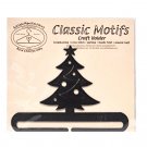Classic Motifs Christmas Tree 6 Inch Charcoal Split Bottom Craft Holder