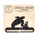 Classic Motifs Sea Turtle 6 Inch Charcoal Split Bottom Craft Holder