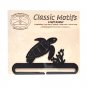 Classic Motifs Sea Turtle 6 Inch Charcoal Split Bottom Craft Holder