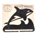 Classic Motifs Orca Whale 8 Inch Charcoal Split Bottom Craft Holder
