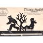 Classic Motifs Boy & Sled  12 Inch Charcoal Split Bottom Craft Holder