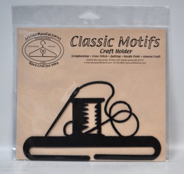 Classic Motifs 6 Inch Needle & Thread Split Bottom Craft Holder