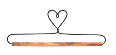 Ackfieldwire Heart 7.5 Inch Fabric Holder With Dowel