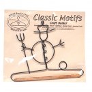 Classic Motifs Snowman 6 Inch Fabric Holder With Dowel