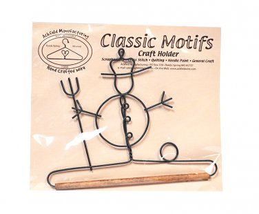 Classic Motifs Snowman 6 Inch Fabric Holder With Dowel