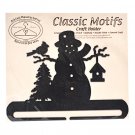 Classic Motifs Frosty Snowman 8 Inch Charcoal Split Bottom Craft Holder
