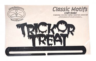 Classic Motifs Trick or Treat 12 Inch Charcoal Split Bottom Craft Holder