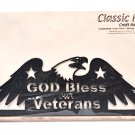 Classic Motifs God Bless Our Veterans 12 Inch Fabric Holder With Dowel