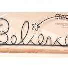Classic Motifs Believe 16 Inch Fabric Holder With Dowel