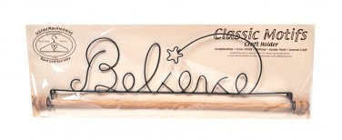 Classic Motifs Believe 16 Inch Fabric Holder With Dowel