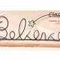 Classic Motifs Believe 16 Inch Fabric Holder With Dowel