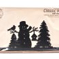 Classic Motifs Frosty Snowman Charcoal 16 Inch Fabric Holder With Dowel