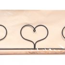 Classic Motifs Three Hearts 22 Inch Fabric Holder With Dowel