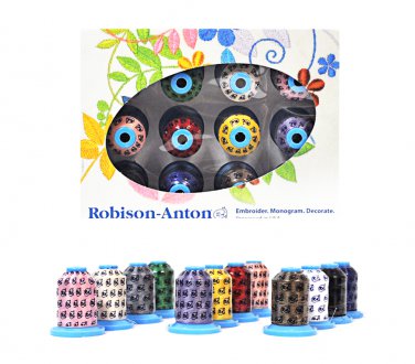 Robison Anton Top 12 Polyester Embroidery Thread Set