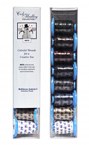 Color Medley Collection Winter Embroidery Thread Gift Pack
