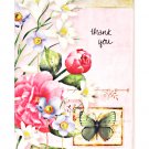 Flowers and Butterfly Thank You Cards