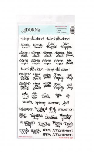 ADORNit Occasions Clear Sticker
