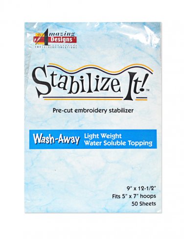 Amazing Designs Stabilize It Cut Away Pre-cut embroidery Stabilizer 9 in x 12 1/2 in