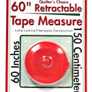 Quilter's Choice 60 inch Retractable Tape Measure Red