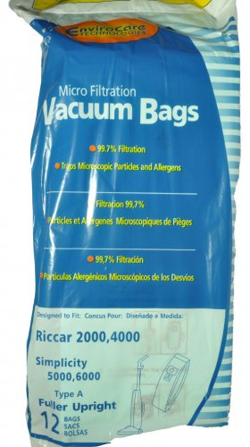 Fuller Brush Upright Vacuum Cleaner Bags 845-12